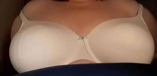  My wife loves teasing me with her huge tits
